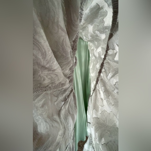 NWT Lulus Sweet Sentiments Sage Green Jacquard Tiered Midi Dress SOLD OUT Color - Picture 16 of 17